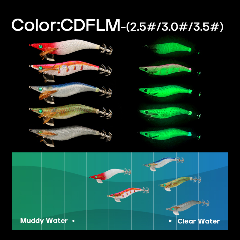 LETOYO 3.5# 3.0# 2.5# Cebo de calamar que se hunde Cebo de calamar luminoso Cebo de pesca artificial EGING Para Señuelo de pulpo Webfoot Pesca de Sepia Oficinalis EGI Señuelo de pesca en el mar