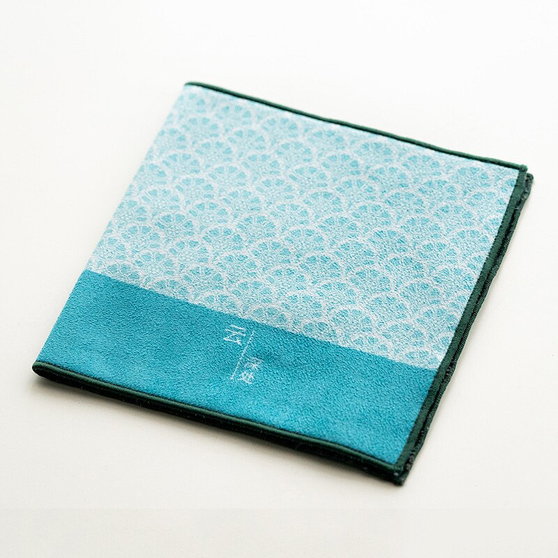 Paño de té de gamuza para el hogar, paño grueso de limpieza de mesa, accesorios de té de Kung Fu absorbente fuerte, de algodón: Lake blue