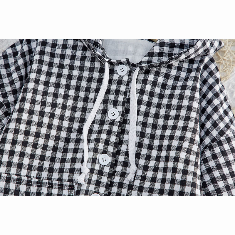 Herfst Mode Plaid Childrens 'Jas Lange Mouwen Kinderen Windjack Kids Jas