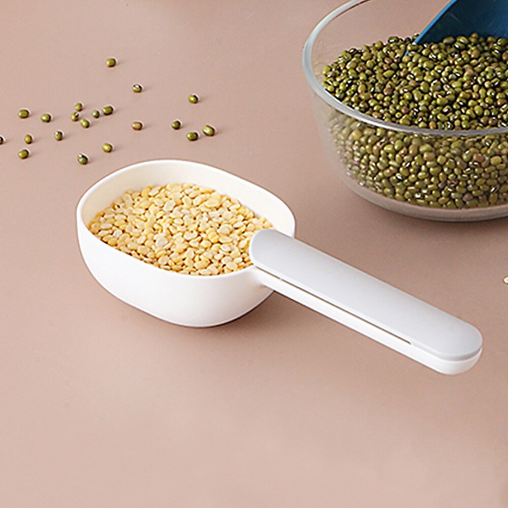 Multi-function Portable Food Scoop with Plastic Sealing Clip Measuring Scoops Rice Spoon Grain Shovel Measuring Flour Scoops