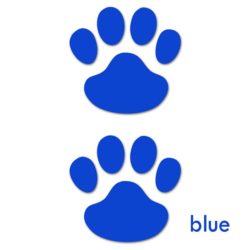 2Pcs Car sticker Cute Puppy Claws reflective decorative sticker for lada VESTA niva kalina priora granta largus vaz car styling: blue