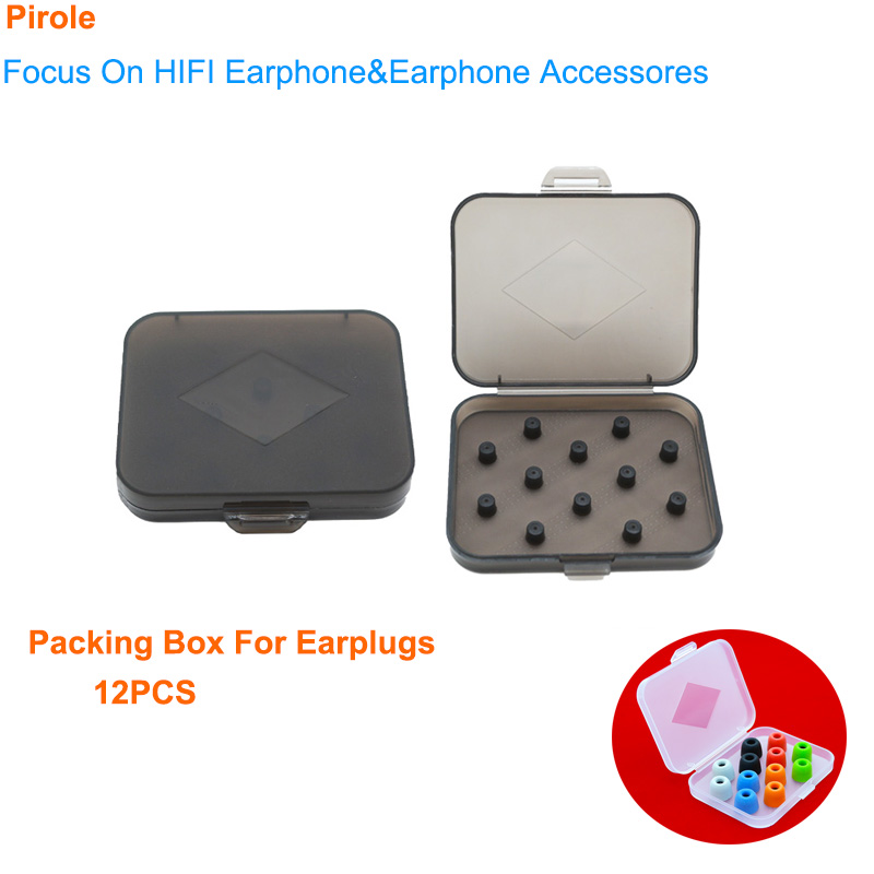 Caja de plástico para tapones para los oídos, caja de embalaje para tapones para los oídos, estuche de espuma viscoelástica, accesorios para auriculares, caja organizadora, bolsa de almacenamiento