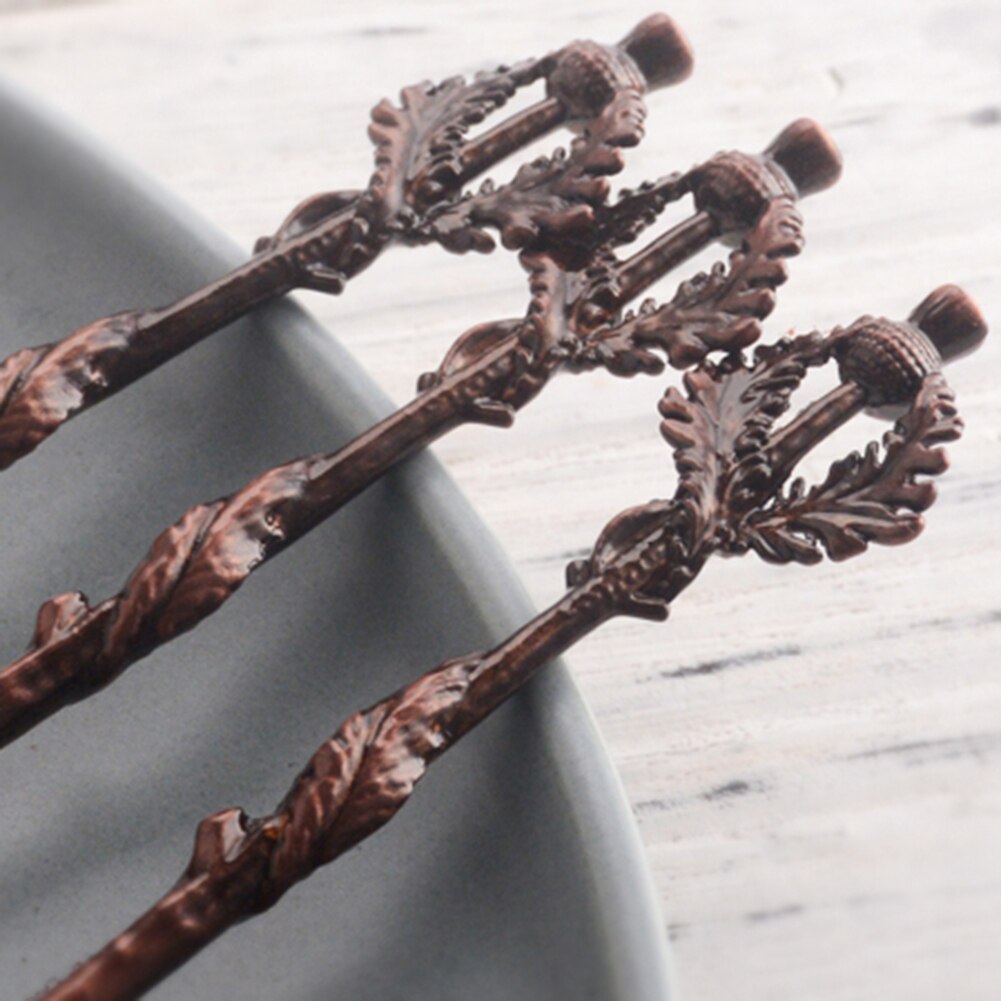 Vintage fleur feuille sculpture cuisine thé café Dessert cuillère Table décor couverts