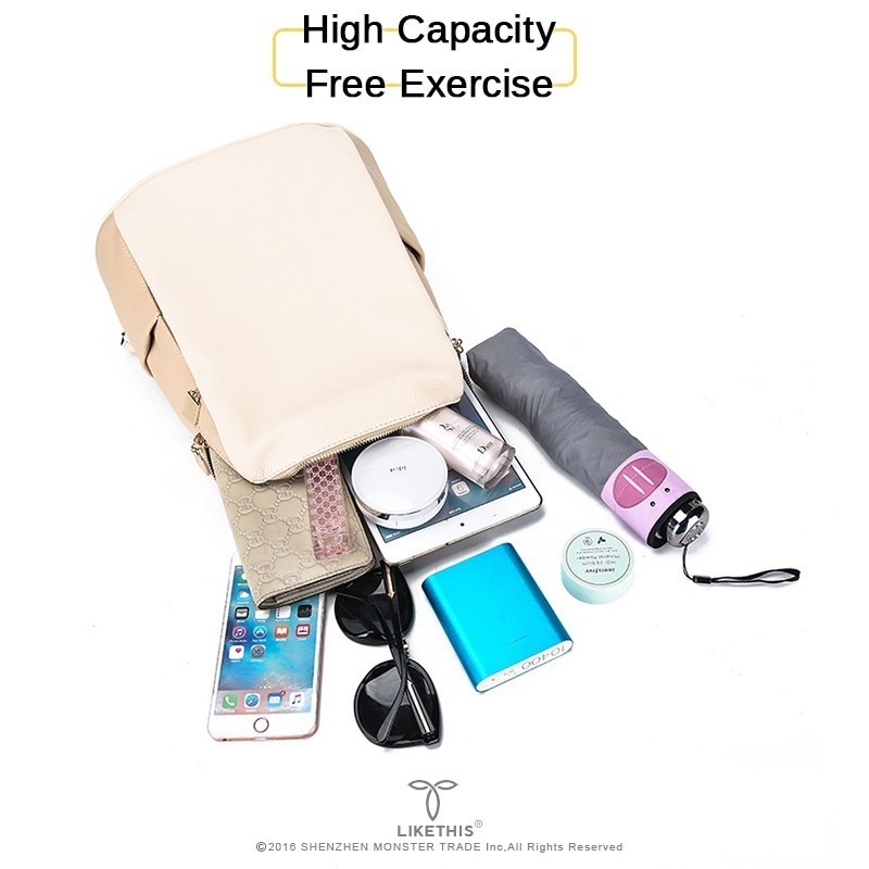 Frauen Rucksack für Schule Stil Leder Tasche Für College Einfache Frauen Casual Daypacks mochila Weibliche Berühmte Brands168-325