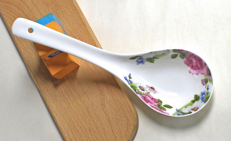 Prawdziwa cienka porcelanowa łyżka kuchenna, chińska miarka robić zupy ryżu, ceramiczna łyżka z długim uchwytem robić serwowania kolacji, porcelanowe talheres