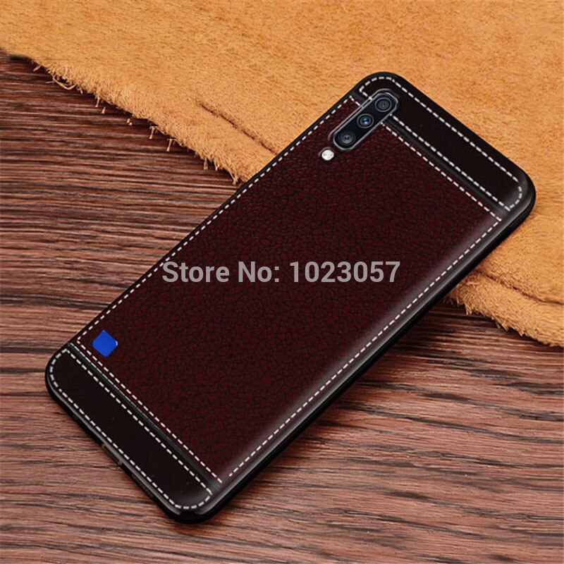 For ZTE Blade A7 Case For ZTE Blade A7 Leather Texture Soft TPU Phone Back Case For ZTE Blade A7: Brown