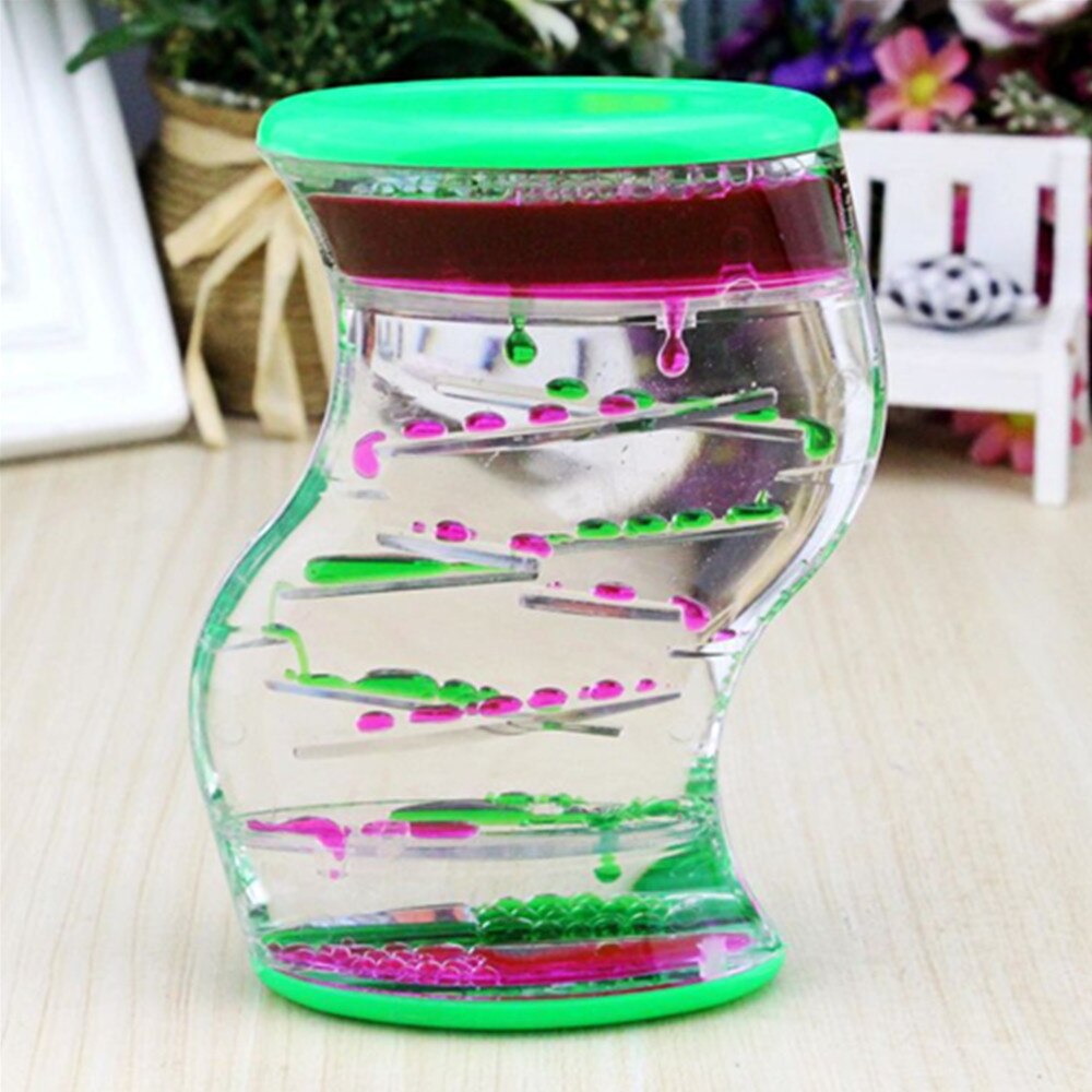 Youda Creatieve S-Vormige Olielek Twist Mooie Taille Olie Zandloper Ornament Slide Slide Olie Zandloper