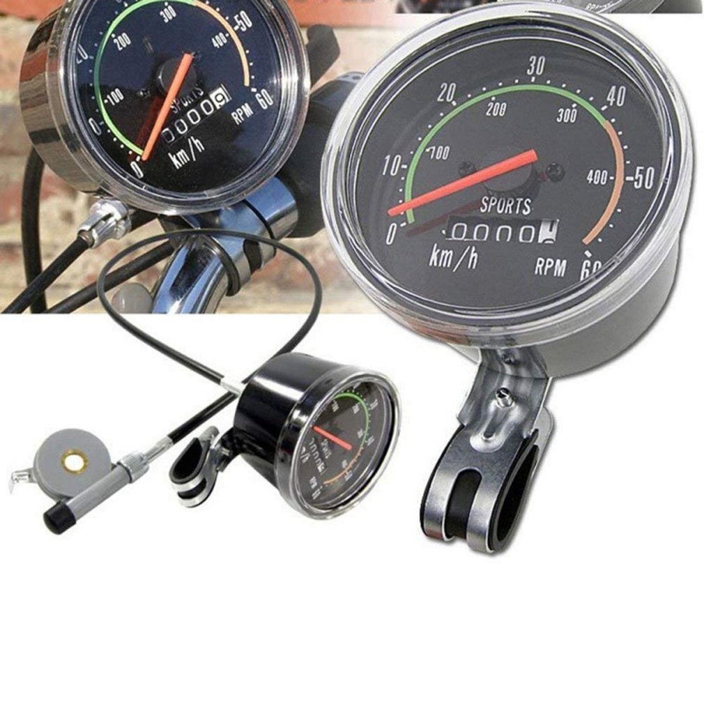 Mechanische Tacho Universal- Klassischen Fahrrad Radfahren Kilometerzähler Stoppuhr Wasserdichte Fahrrad Tachometer-lehre