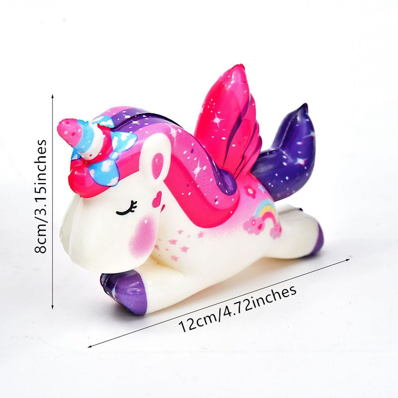 Kawaii jouet de licorne colorée, parfum de pain à montée lente, doux, Simulation amusante, anti-Stress, de noël pour enfants