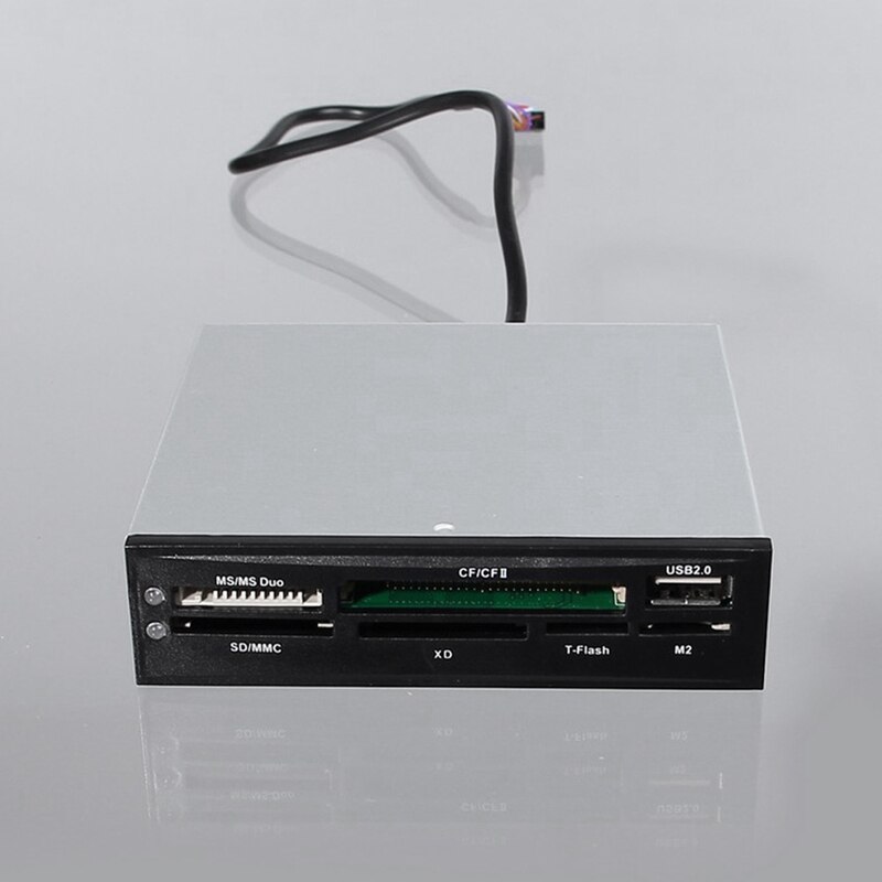 All in 1 Internal Card Reader USB 2.0 3.5 Inch Floppy Bay Front Panel Card Reader USB Flash Memory Card Reader