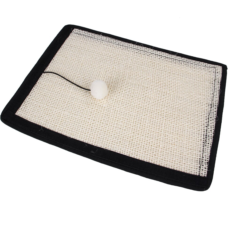 Krabpaal Mat Voor Katten Sisal Sofa Kat Scratcher Kat Nail Trim Meubels Protector Anti-Kras Pet Training Leuning pad: Beige  Ordinary Sty