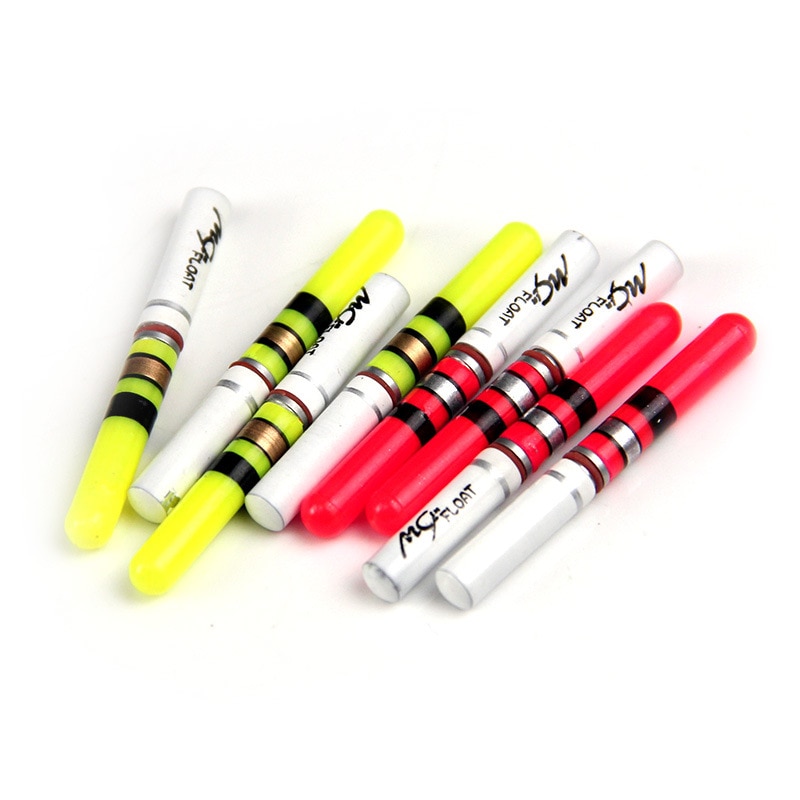10Pc Angeln schweben Licht Stock Grün/Roten Anzug Für CR322 Batterie Betrieben LED Leucht schweben Für dunkel Wasser nacht Angeln J044