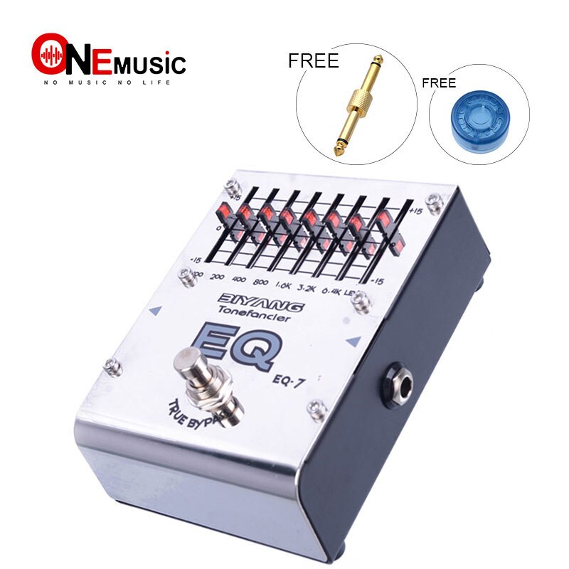 Biyang ToneFancier Series EQ-7, ecualizador gráfico de 7 bandas, Pedal EQ de guitarra eléctrica, Bypass verdadero con conector de pedal dorado