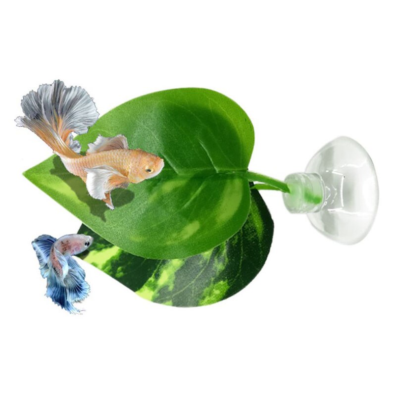 1Set Aquarium Fish Tank Artificial Leaf Betta Fish Rest Spawning Ornamental Plant Betta Fish Play Relax Hide Leaf Hammock: 03