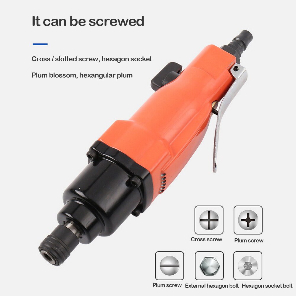 Pneumatic Screwdriver with Straight Handle Industrial Grade Aluminum Alloy Pneumatic Drill Screwdriver Hand Wrench Woodern Tool