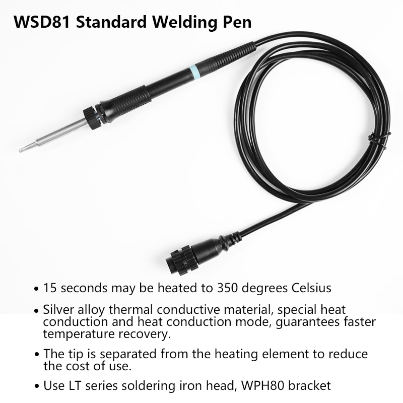 Weller wsp 80 80 watt loddejern håndtag blyant til sølv serien lodde stationer  ws101 varmelegeme/sensor wsp 80i