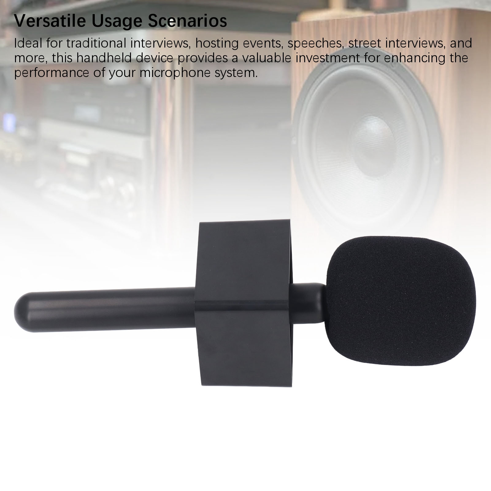 Supporto per microfono Nterview Supporto per microfono portatile compatto e leggero Portatile ampiamente utilizzato con bandiera per Rode Wireless GO II