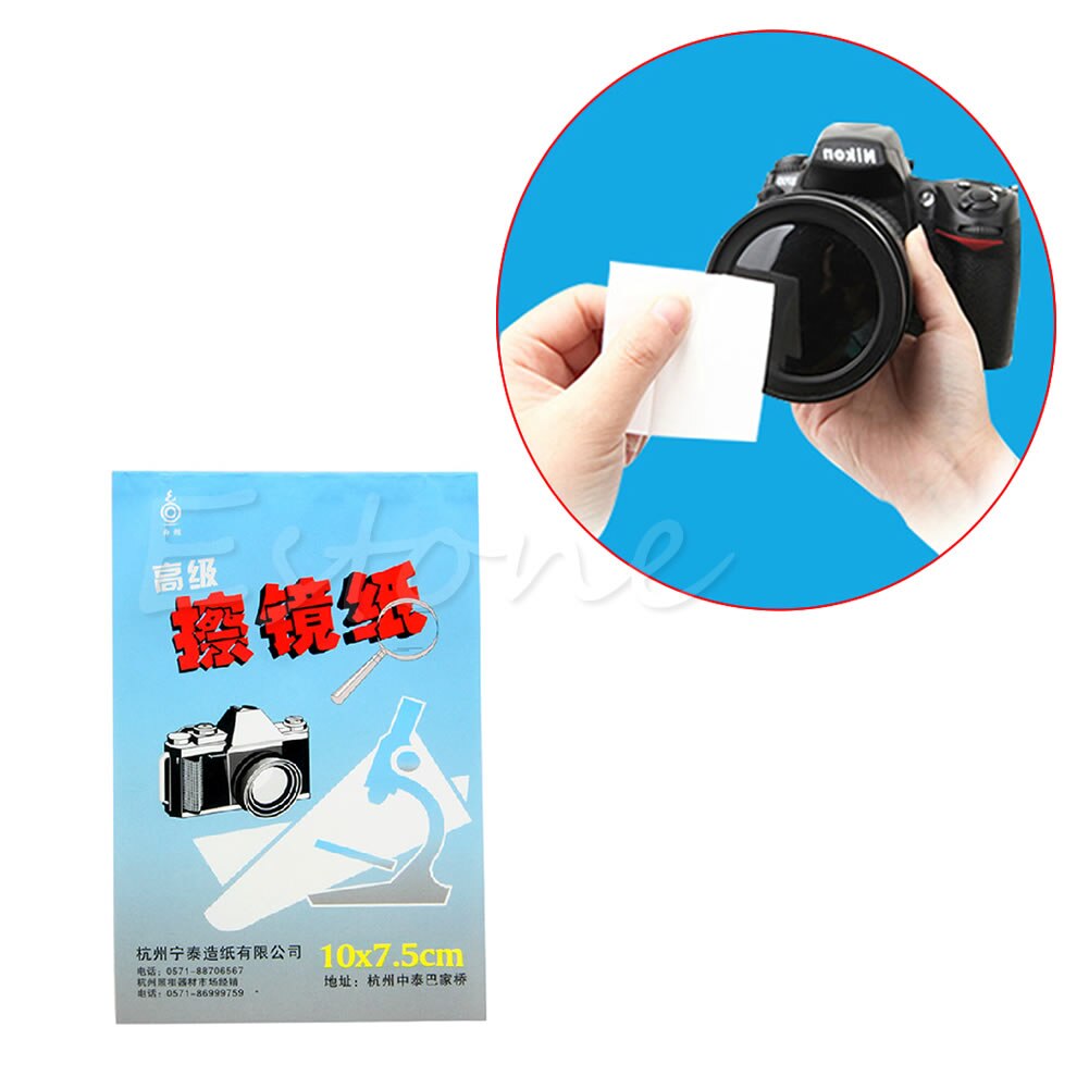 1pc 50 ark blødt kameraobjektiv optikrengøringspapir rengøringsservietter