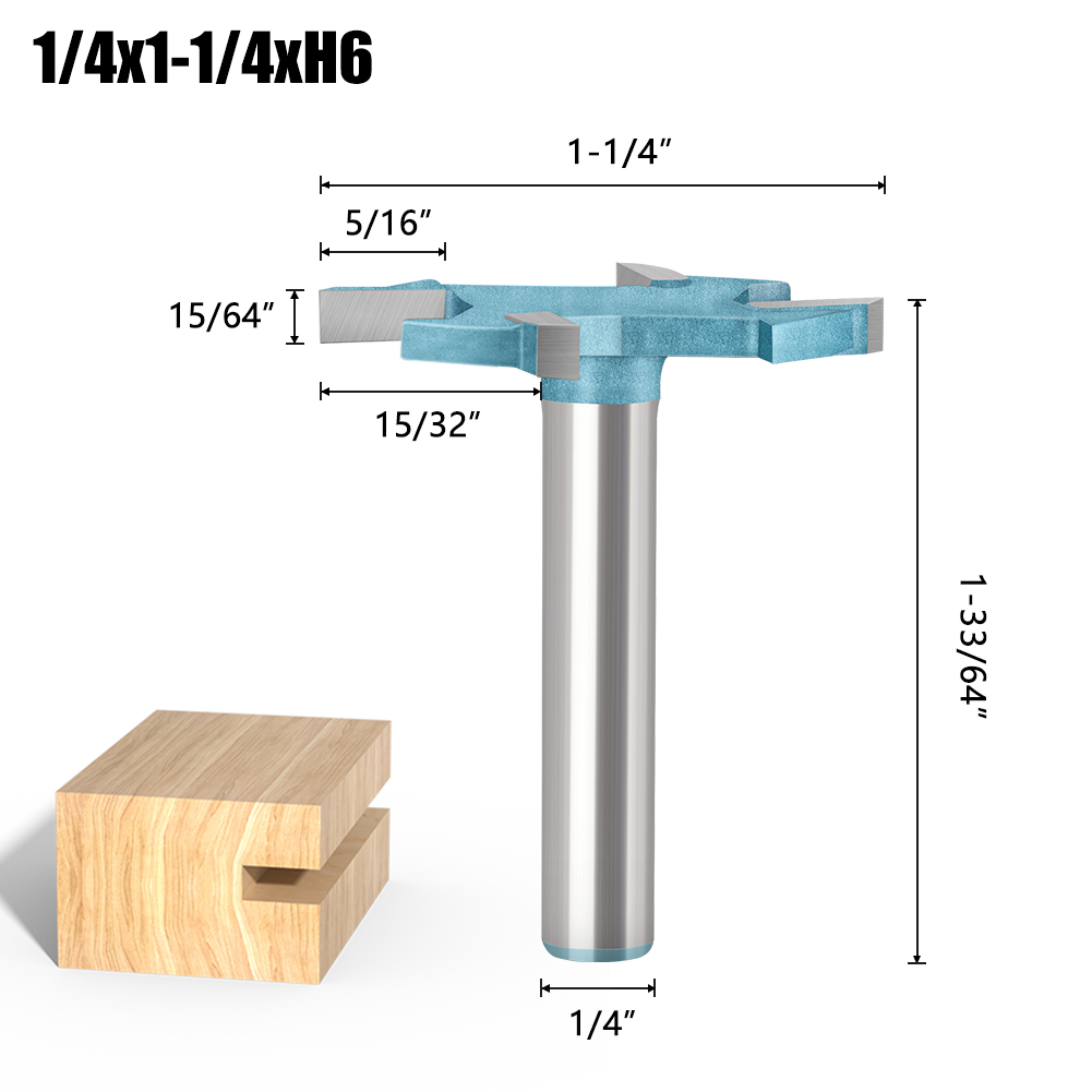 Broca enrutadora de vástago de 6mm y 6,35mm, fresa para brocas enrutadora de carburo de Metal y madera, herramientas de carpintería, cortador de 6mm de diámetro: 32 mm