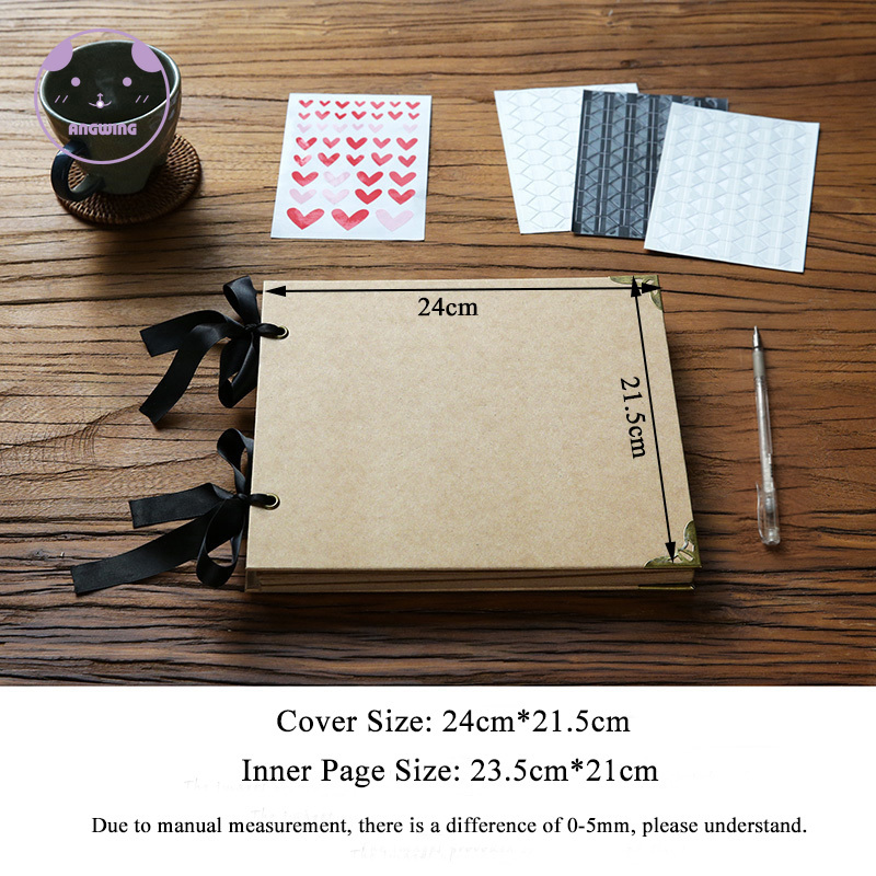 Angwing Losbladige/Bruiloft Fotoalbum Scrapbook 20 Pagina &#39;S Leeg/Diy Albums Foto Cover Zelfklevende Scrapbook album Case Binding