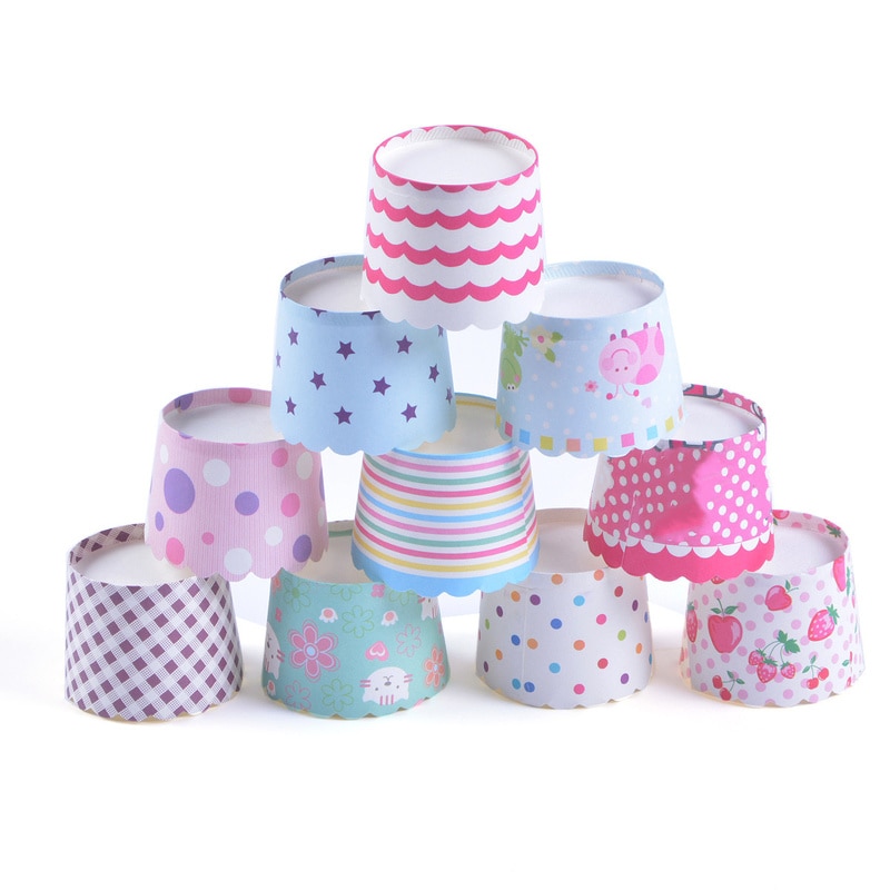 50pcs/set Muffin Cup Multicolor Cupcake Baking Cup Styling Case Muffin Cake Cup Cupcake Maker Paper Molds Kitchen Cake Tools