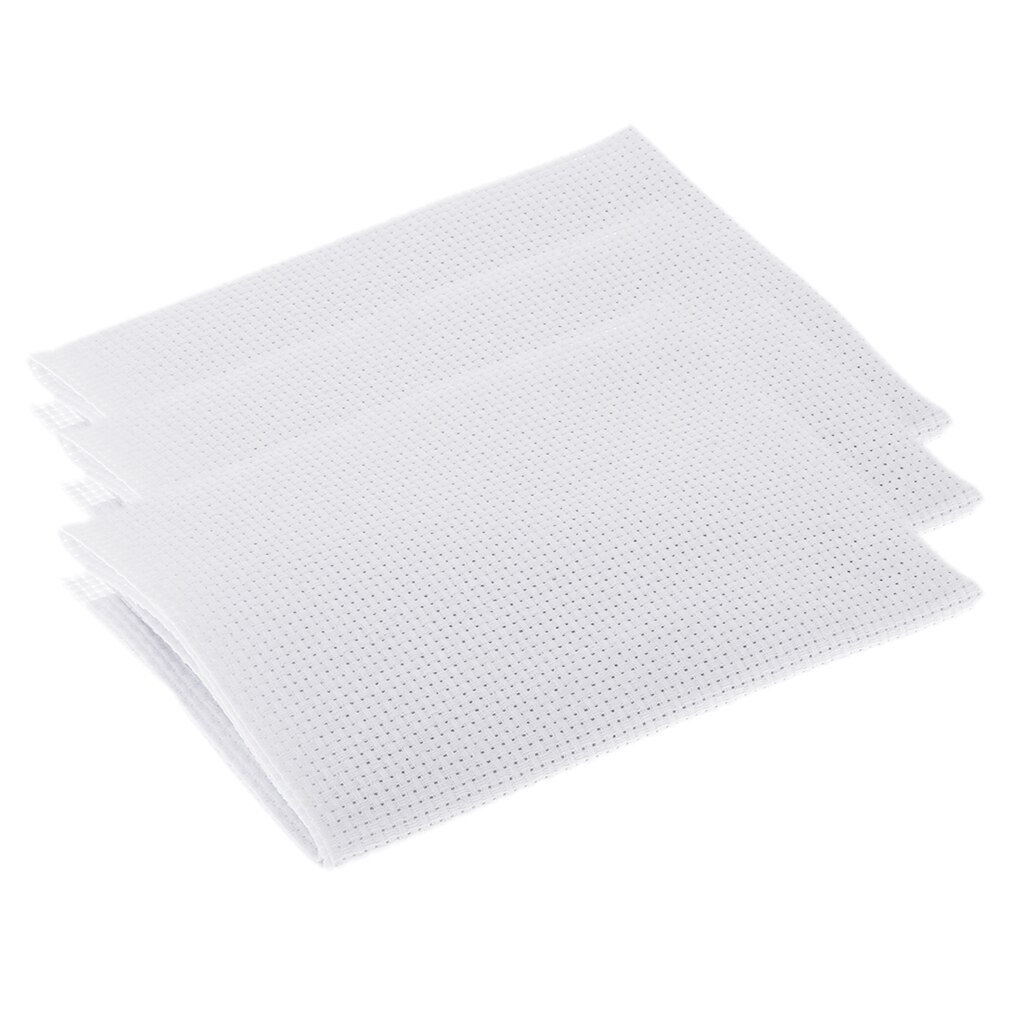 3 Pieces Classic Reserve Aida Cloth Cross Stitch Cloth, White, 14 Count , 17.3 x 11.6 inch
