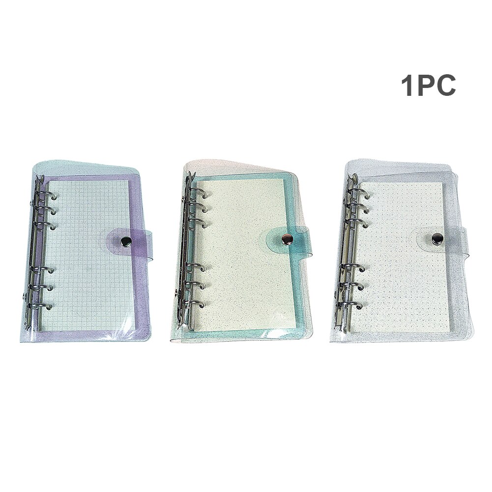 A6 Office Portable PVC Daily Planner School Supplies Transparent Loose Leaf Protector Binder Cover File Folder Home Notebook