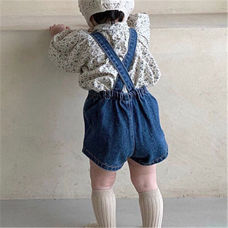 Kids Overalls Katoenen Casual Broek Kinderen Overalls Baby Boy Denim Korte Broek Meisjes Shorts Kids Denim Broek Jongen Shorts