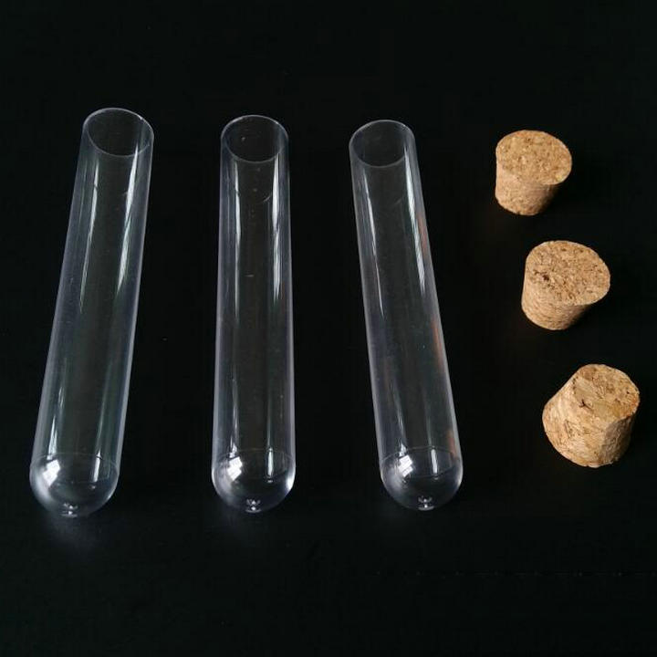 12pcs/lot Dia 20/25/30/40mm Clear Glass round bottom test tubes with cork stopper for kinds of Labs/schools glassware