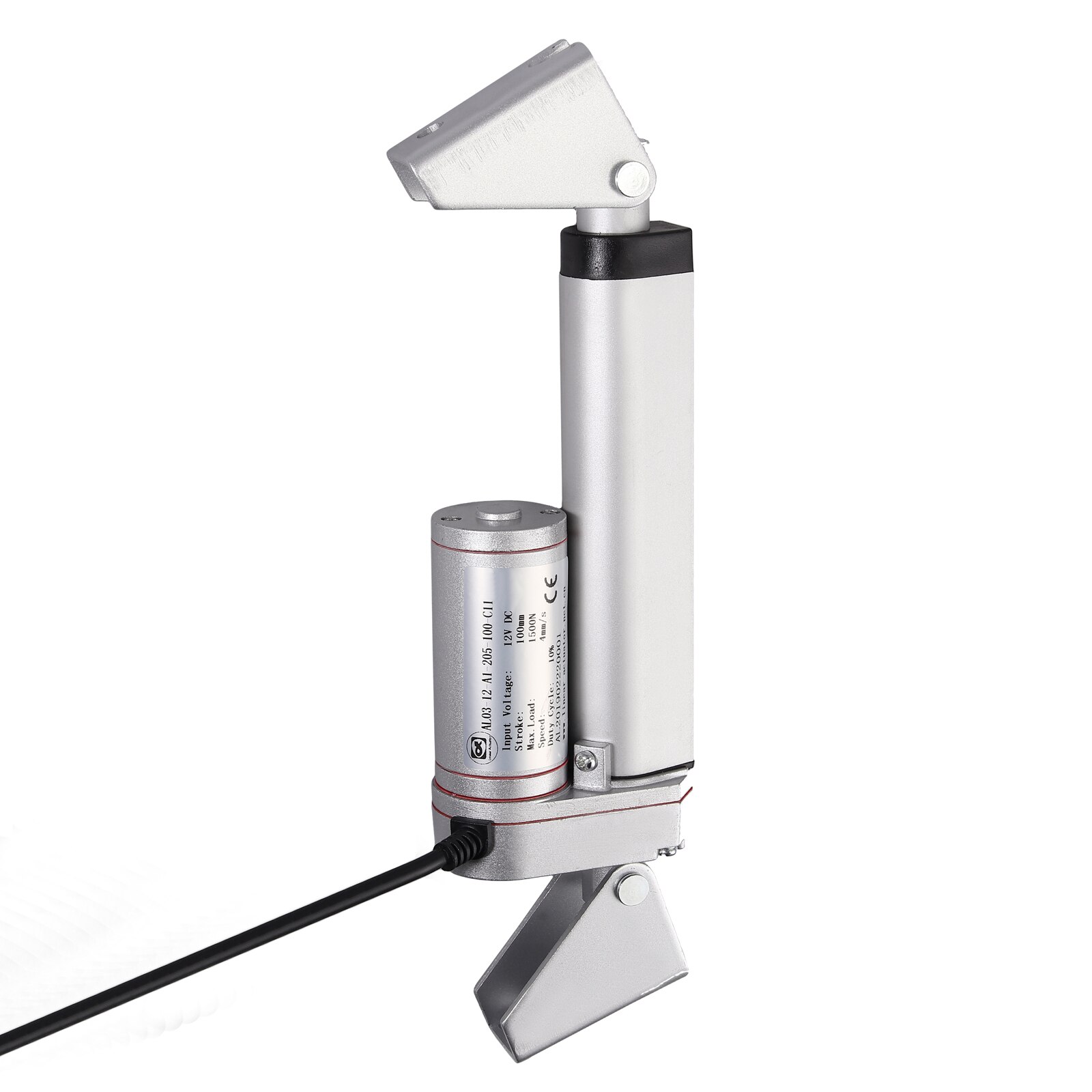 AUTOUTLET Electric Linear Actuator Motor 1500N 100mm Aluminum Alloy Push Pull Bar 12V For Auto Car RV Electric Door Opener