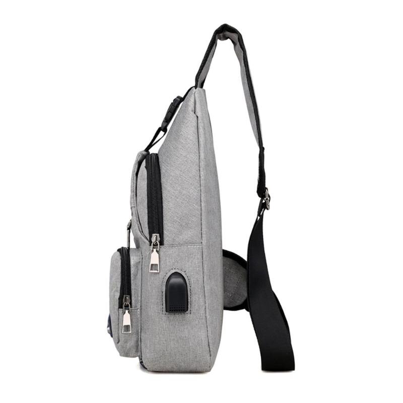 Casual heren borsttas canvas usb-oplaadbare messenger bags sport heren schoudertas reistas crossbody tas heren borsttas
