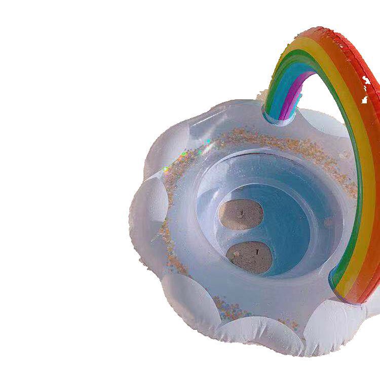 Thick sequined rainbow children's seat ring baby cute swimming ring baby armpit ring