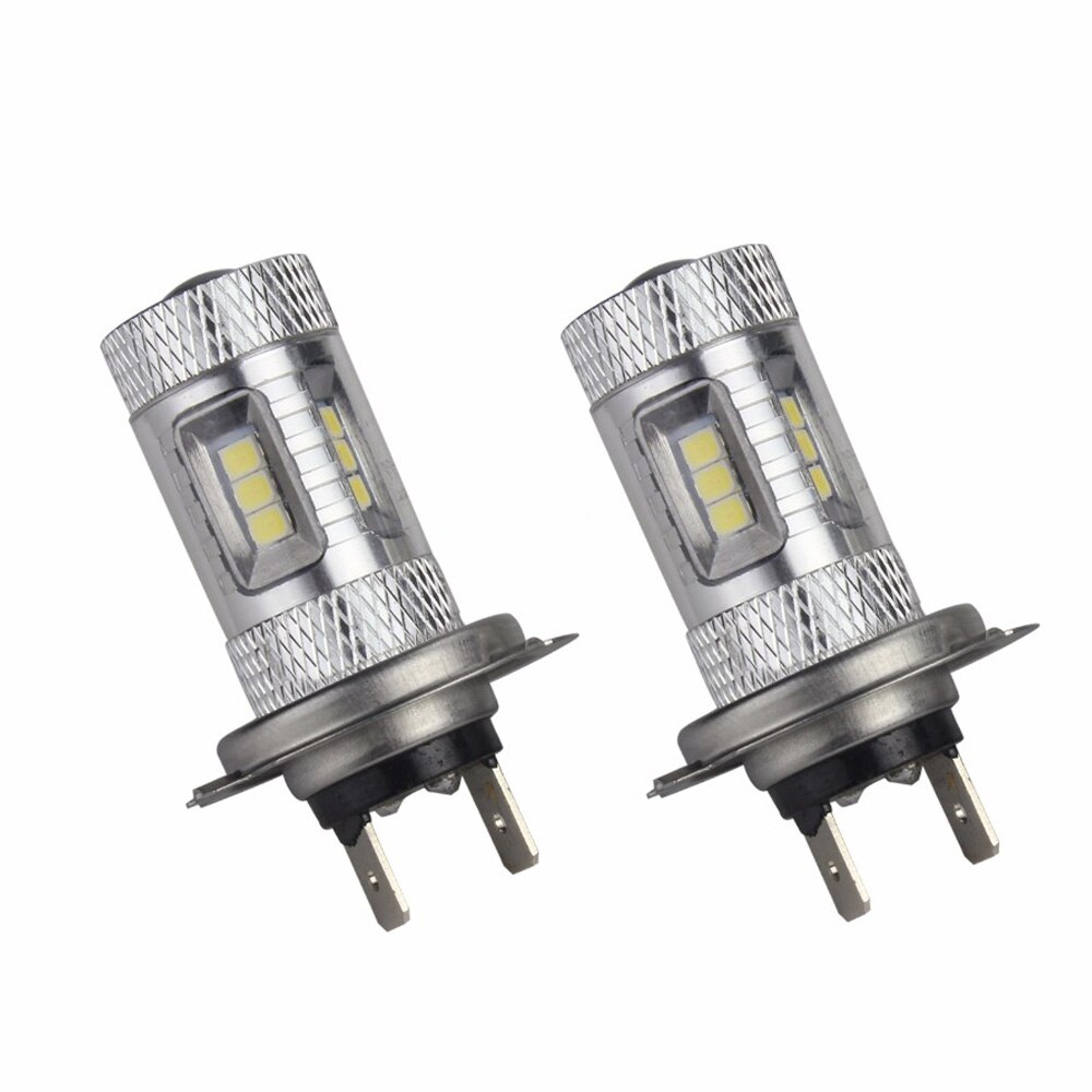 2 Pcs H7 Led Koplampen Fog Drl Dagrijverlichting Wit 6000K 880LM 12V 15W