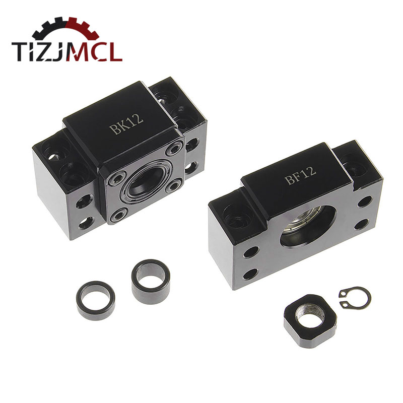 1set BK/BF10 BK/BF12 BK/BF15 BK/BF20 Ball Screw End Supports Bearing Mounts For SFU1204 SFU1605 SFU2005SFU2505 BallScrew Support