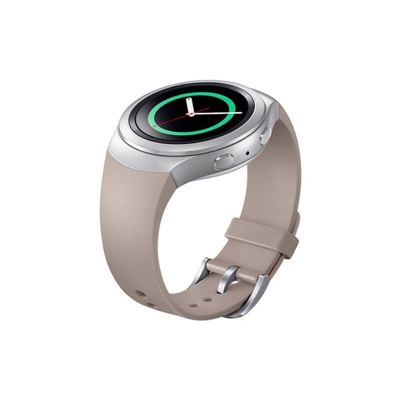 Para Samsung Gear S2 R720, reloj de pulsera de silicona, correa de repuesto para reloj, pulsera deportiva cromada, pulsera colorida de
