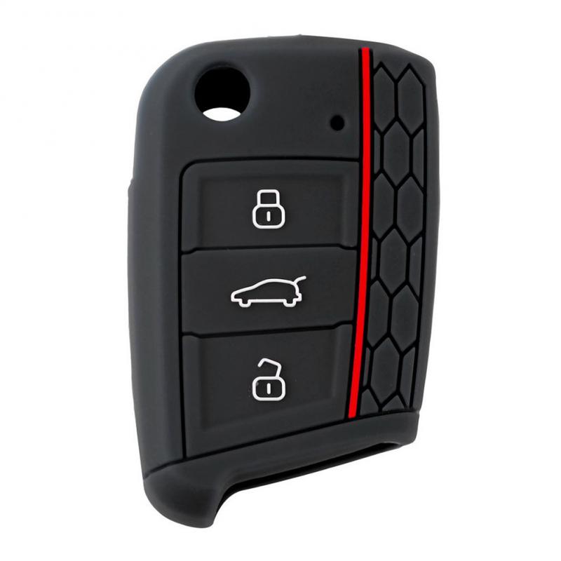 1Pcs Duurzaam Siliconen Autosleutel Cover Case Flip Key Cap Afstandsbediening Voor Volkswagen Voor Golf 7 Key Beschermende accessoires