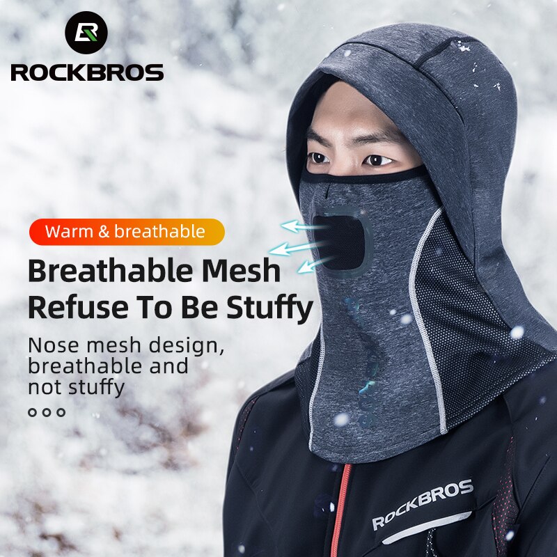 Rockbros Bivakmuts Fietsen Gezichtsmasker Outdoor Sport Warme Sjaal Hals Guard Mannen Vrouwen Motorfiets Winter Ski Mask Fiets Accessoires