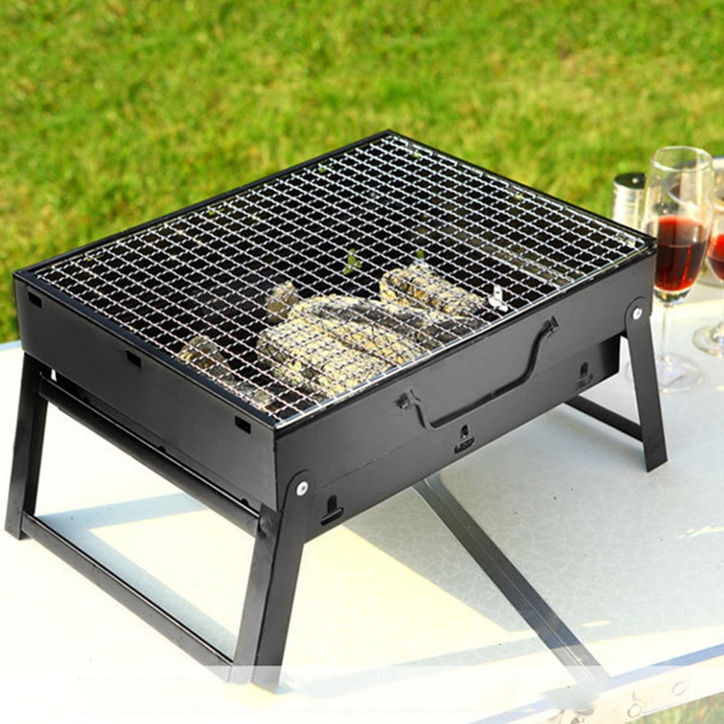 Draagbare Bbq Barbecue Grills Brander Oven Outdoor Tuin Houtskool Barbeque Patio Party Koken Opvouwbare Picknick Voor 3-5 Persoon