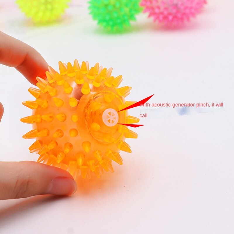 Balle de Massage lumineuse pour chien, jouet pour animaux de compagnie, coloré et doux
