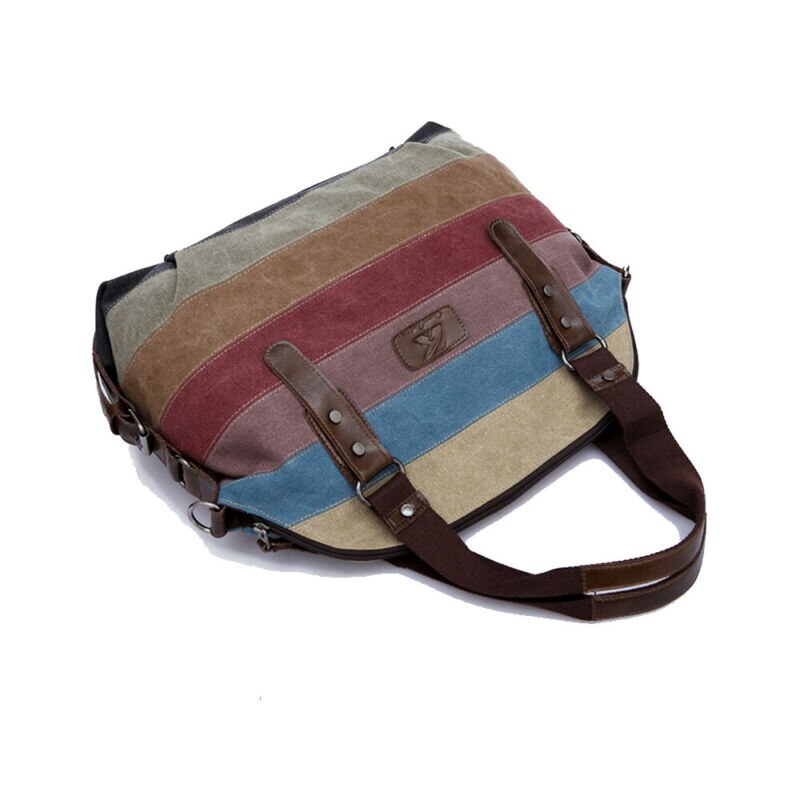 Dame skuldertasker taske crossbody tote håndtaske pung messenger lærred stor