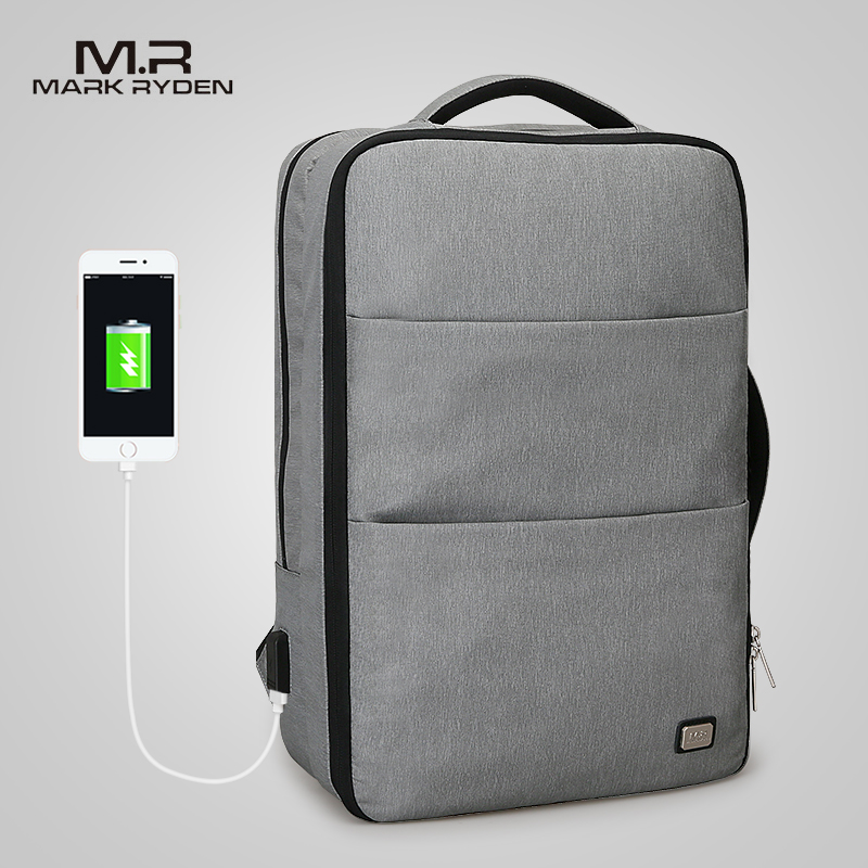 Mochila para ordenador portátil de Mark Ryden para hombre, bolsa de negocios con puerto de carga USB, mochila escolar de viaje para ordenador portátil de 15,6 pulgadas