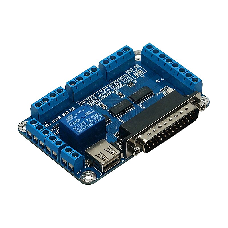 CNC MACH3 USB to Parallel LPT Port Converter Adapter 6 Axis Controller mach3 Parallet Port TO USB for cnc milling machine