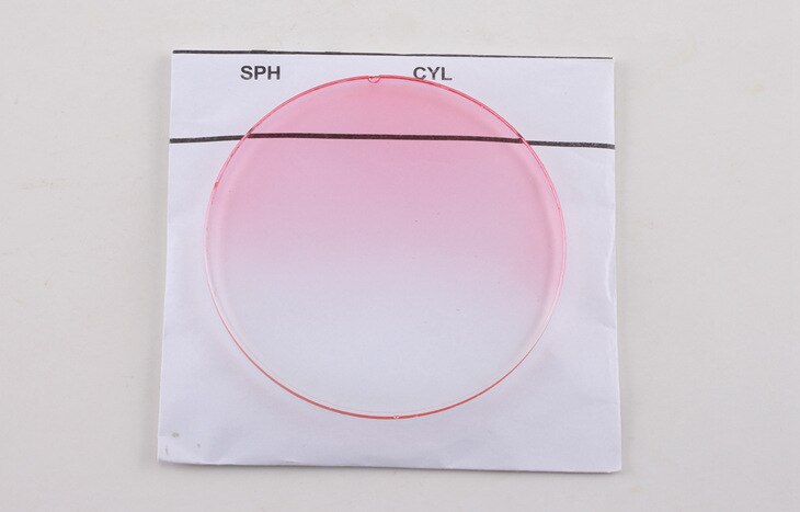 Lentes de óculos ópticos de resina, lentes fumadas com prescrição para miopia e hipermetropia, lentes para óculos de sol 2 peças, 1.56 1.61: Gradient  Pink / 1.56