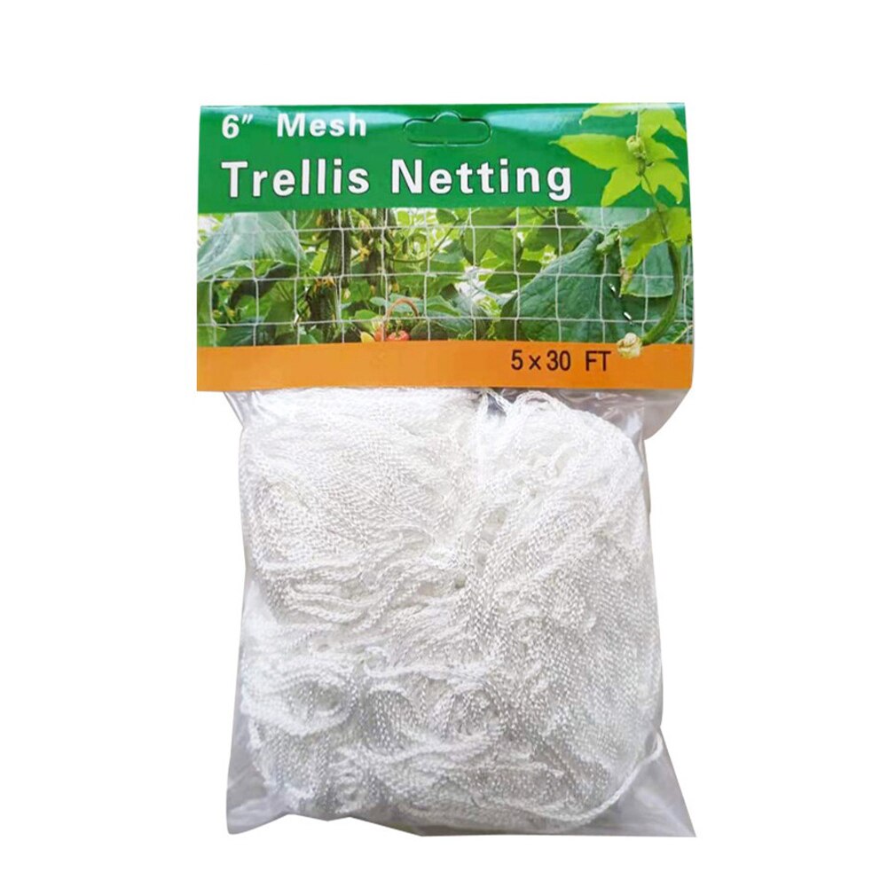 Plant Trellis Netting Heavy-Duty Polyester Plant Support Vine Climbing Hydroponics Garden Net Accessories Multi Use: 4x30FT