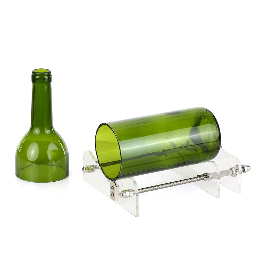 Glass Bottle Cutter Acrylic DIY Bottle Cutting Tool with Sandpaper for Wine Beer Bottles Mason Jars