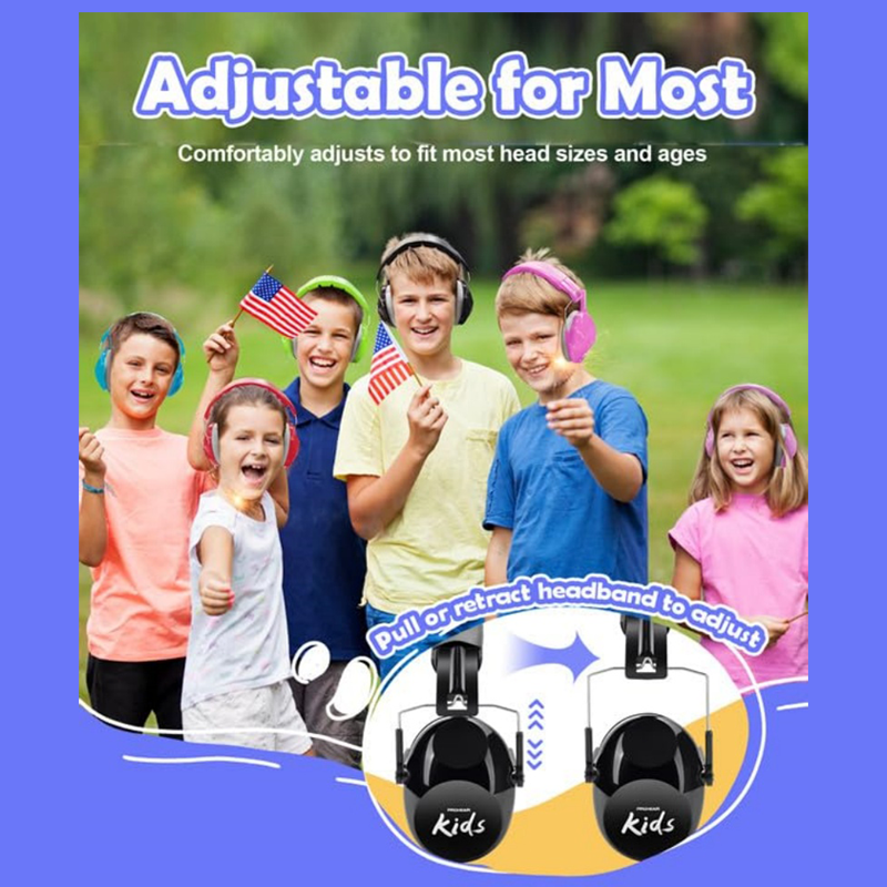 Prohear kinderoorkappen zwart, veiligheidsgehoorbescherming, verstelbaar, roze ruisonderdrukking, gehoorbescherming voor peuters en kinderen