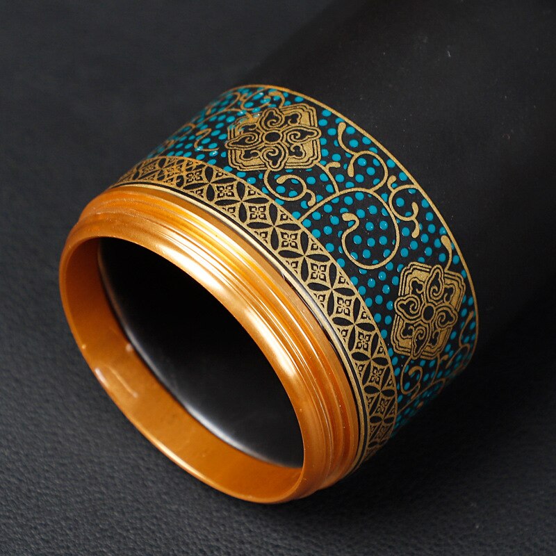 Painted Mini Ceramic Storage Jar Exquisite Portable Travel Tea Pot Alloy Lid Sealed Candy Jar Storage Bottle Decoration