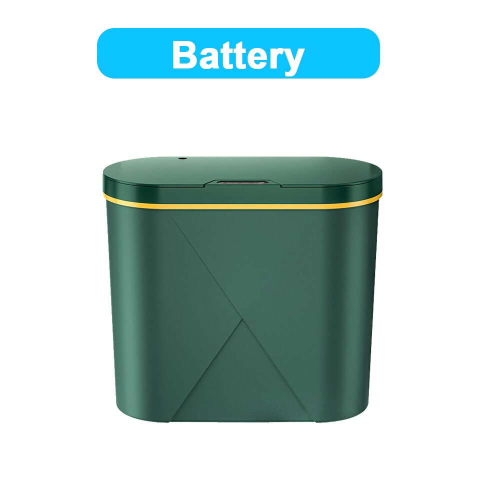 Aromatherapy Smart Garbage Bin Automatic Household Bathroom Toilet Bedroom Living Room Waterproof Narrow Seam Sensor Bin: Green Normal Type