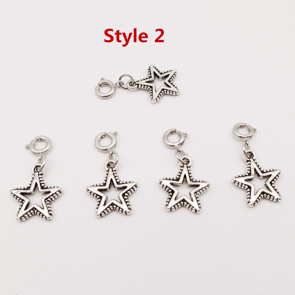 5 teile/paket verschiedenen 8 stile Charms haar braid furcht dreadlock perlen clips manschetten ringe Schmuck dreadlock Verschlüsse zubehör: 5pcs Style 2