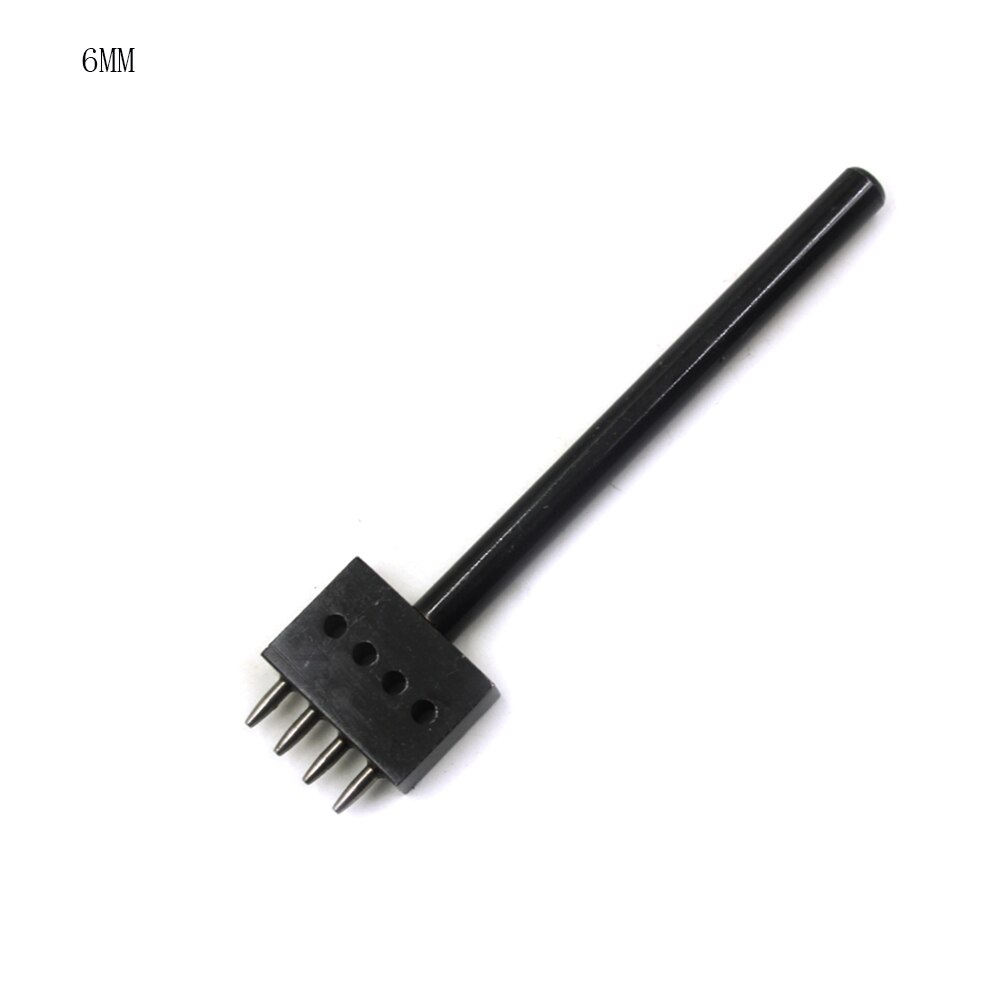 4 5 6 8mm Spacing leather hole punches DIY Hand Perforated Round Stitching Punch Tools Hole Cut Leather Punching Tool 2/4/6/Hole: 6mm 4 hole